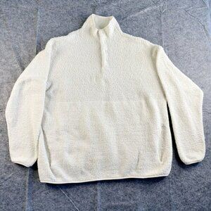 Skims Women's Sherpa Pullover Sweater Fleece White Bone Lounge 2x 3X Pockets 688